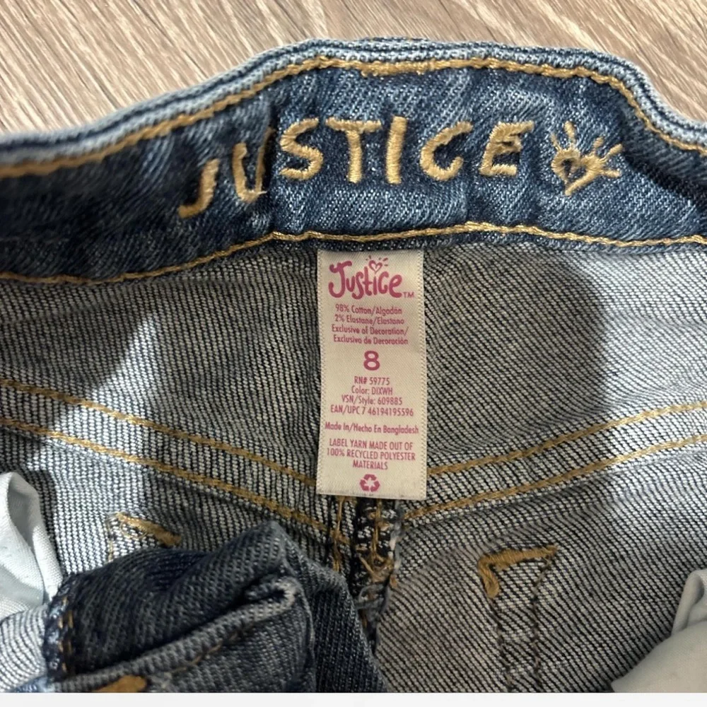 Justice Distressed Denim Skorts